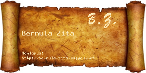 Bernula Zita névjegykártya